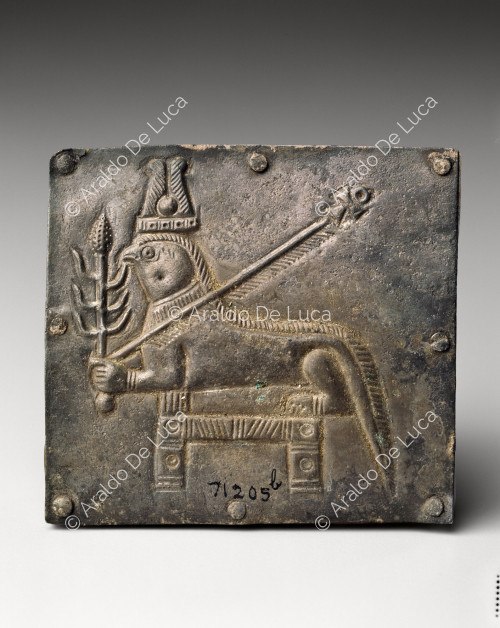 Plaque with sphinx