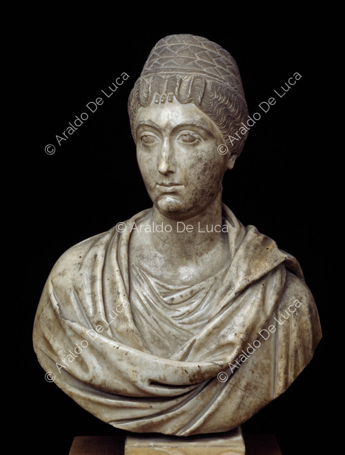 Bust-portrait of a female figure