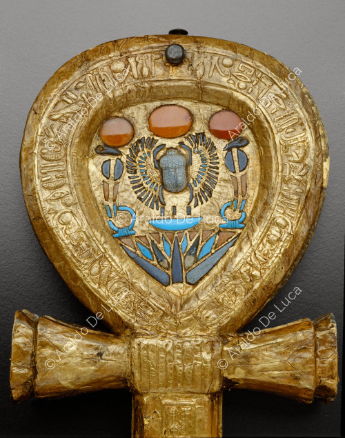 Treasure of Tutankhamun. Ankh-shaped mirror box