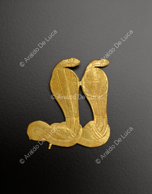 Trésor de Toutânkhamon. Amulette avec double or
