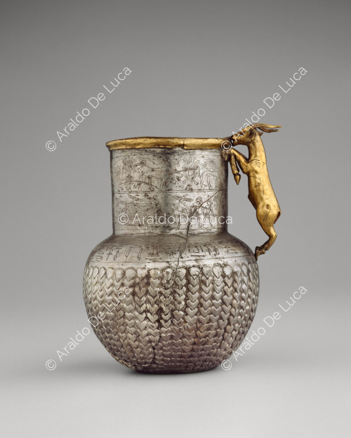 Vase with capride-shaped handle