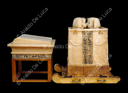Tesoro di Tutankhamon. Contenitore per vasi canopi