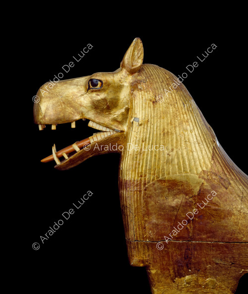 Der Schatz des Tutanchamun. Ammut gewidmetes Grabbett
