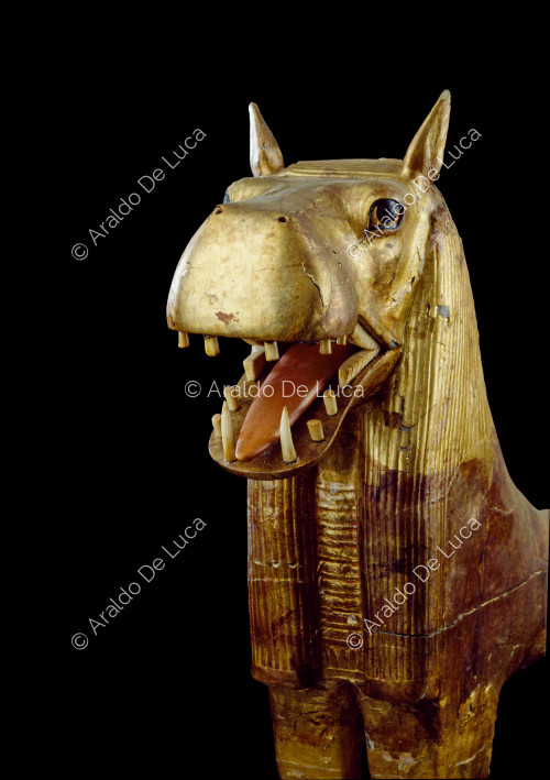 Der Schatz des Tutanchamun. Ammut gewidmetes Grabbett