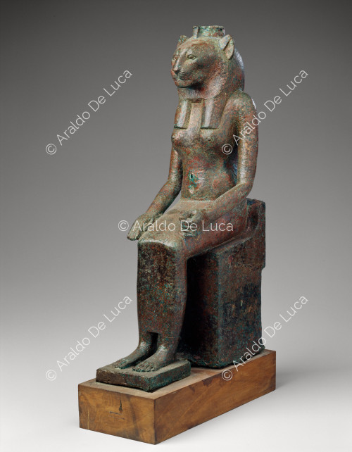 Statue of Bastet with lioness head
