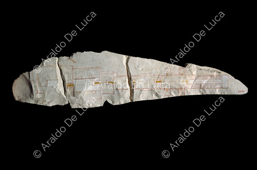 Ostracon con un plano de la tumba de Ramsés IX