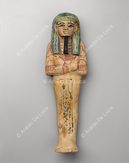 Tesoro di Tutankhamon. Ushabty con parrucca verde