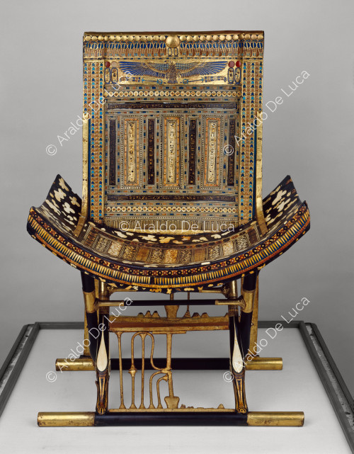 Treasury of Tutankhamun. Ceremonial throne