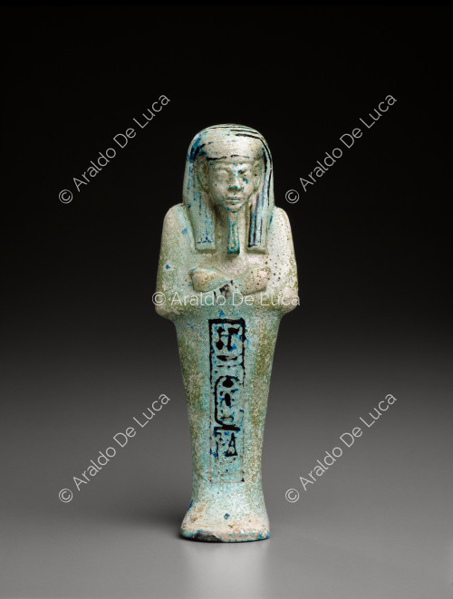 Treasure of Tutankhamun. Ushabty in blue faience