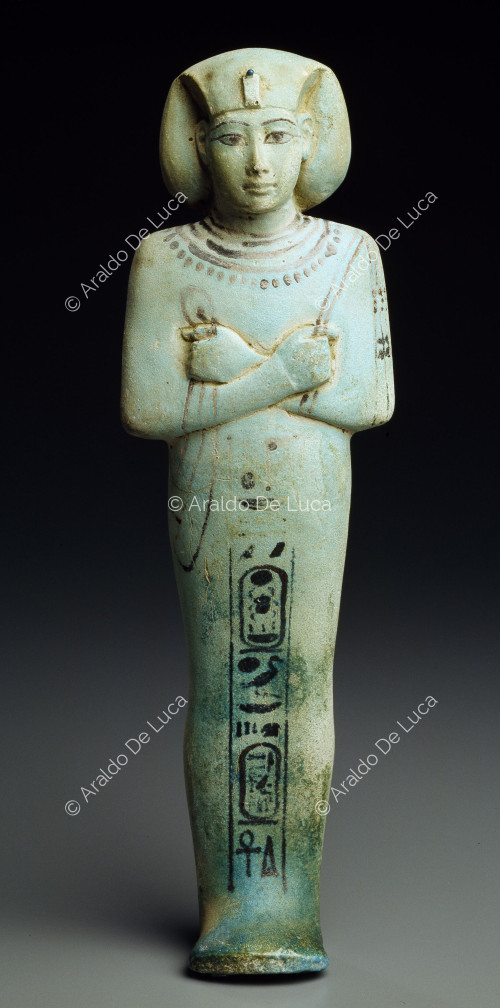 Treasure of Tutankhamun. Ushabty enamelled in turquoise