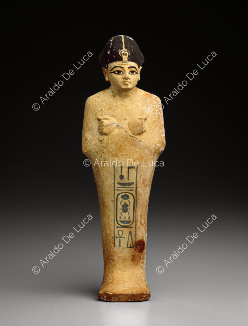 Der Schatz des Tutanchamun. Ushabty mit blauer Krone