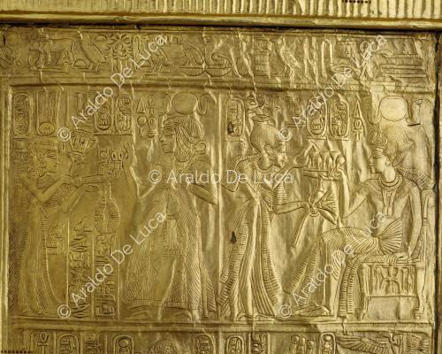 Der Schatz des Tutanchamun. Statue Schrein