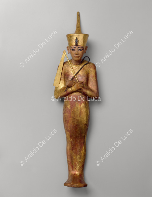 Tesoro de Tutankamón. Ushabty con corona roja