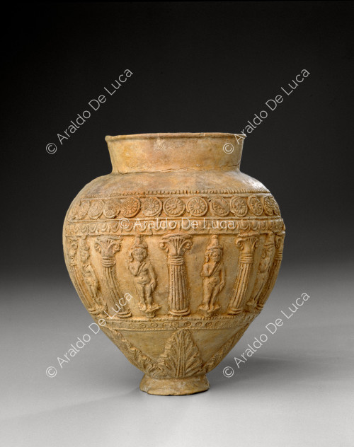 Vase with relief decoration