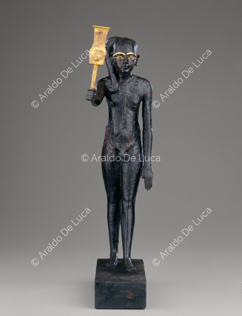 Der Schatz des Tutanchamun. Hölzerne Statue des Gottes Ihy