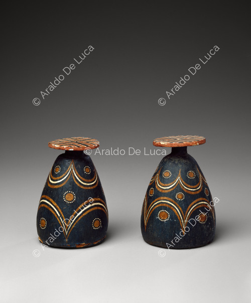 Painted clay vases