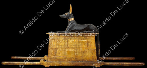 Tesoro di Tutankhamon. Simulacro portatile di Anubi