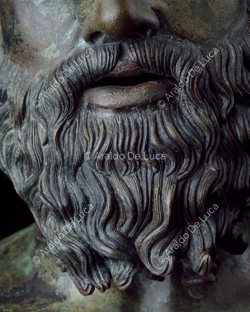 Bronzes de Riace. Tydeus, Bronze A. Détail
