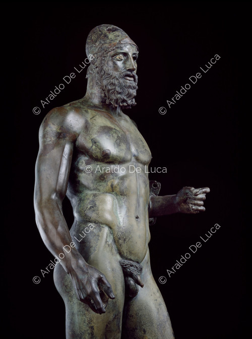 Bronzestatuen von Riace. Amphiaraus, der Bronze-B
