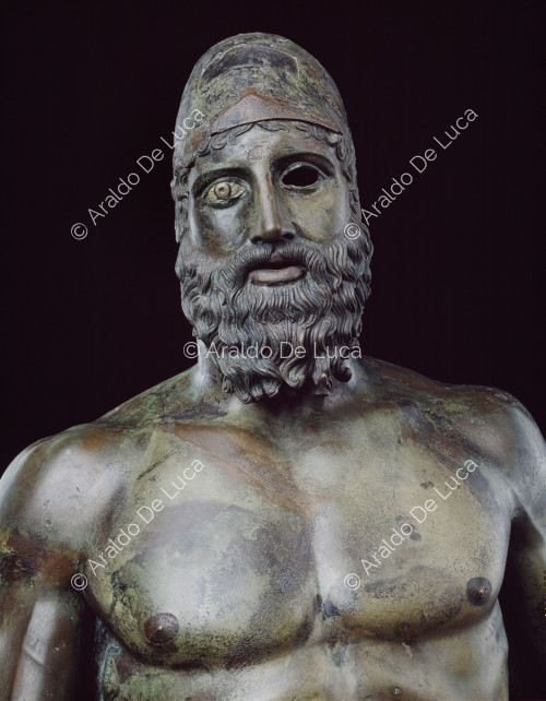 Riace Bronzes. Amphiaraus, Bronze B. Detail