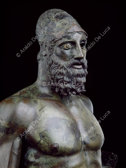 Bronzes de Riace. Amphiaraus, Bronze B. Détail