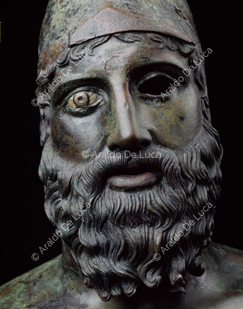 Riace Bronzes. Amphiaraus, Bronze B. Detail