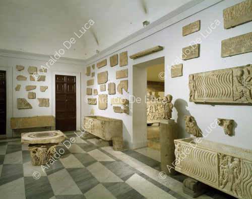 Vue des salles des Musées Capitolins avant l'aménagement actuel