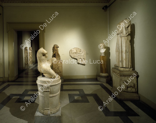 Blick auf die Räume der Kapitolinischen Museen vor der jetzigen Gestaltung