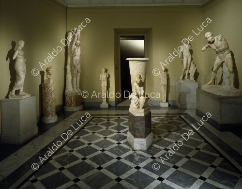 Vista de las salas de los Museos Capitolinos antes de la distribución actual