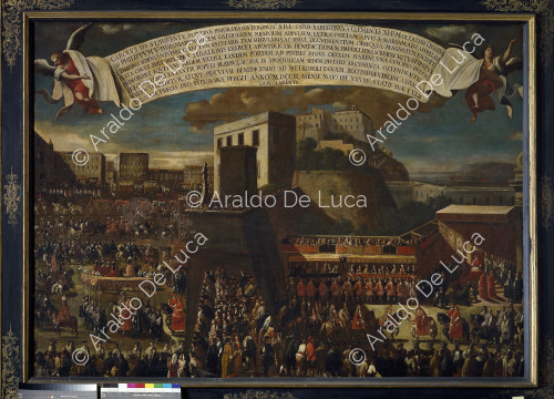 Arrival in Naples of Cardinal Carlo Barberini, papal legate to Philip V of Spain