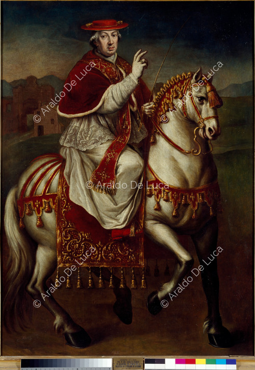 Pius VI on horseback goes to the Lateran Possession