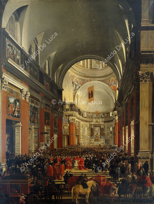 Ingresso  di papa Urbano VIII al Gesù nel centenario della fondazione dell'ordine