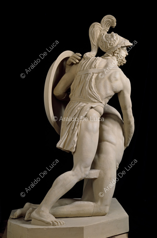 Menelao sostiene el cuerpo sin vida de Patroclo (Reconstrucción del grupo estatuario)