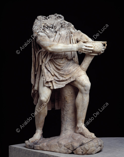Odysseus reicht Polyphem den Becher