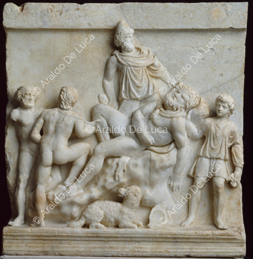 Sarcophagus with depiction of Ulysses and Polyphemus