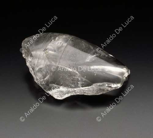 Elemento baccellato in cristallo di rocca