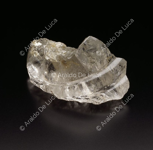 Elemento baccellato in cristallo di rocca
