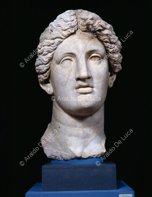 Kolossale Statue einer weiblichen Gottheit: Kopf