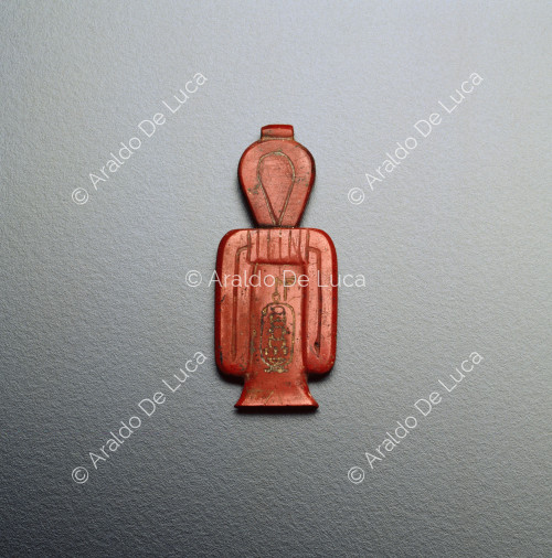 Tesoro di Tutankhamon. Amuleto Tyet in pasta vitrea rossa