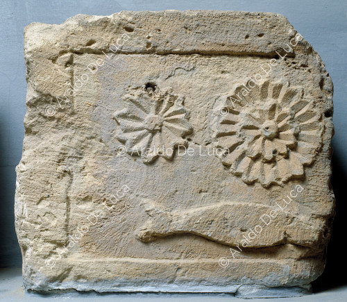 Frieze with flowers and fish