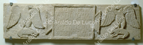 Commemorative inscription in Latin characters