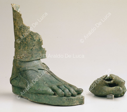 Frammenti in bronzo della statua di Settimio Severo