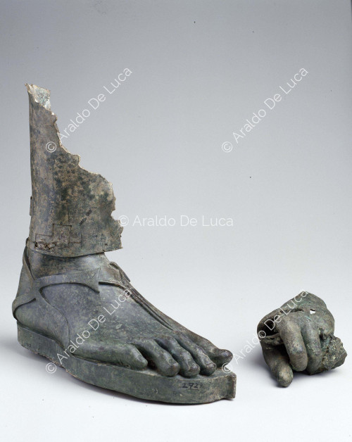 Frammenti in bronzo della statua di Settimio Severo