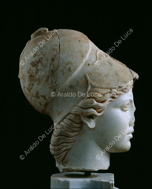 Marble portrait of the goddess Athena