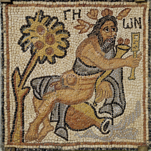 Mosaico policromo con personificación del río Nilo
