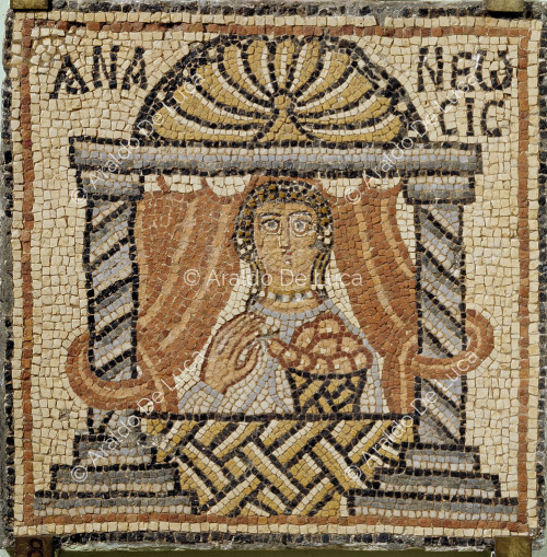 Polychromes Mosaik mit Personifikation der Ananeosis