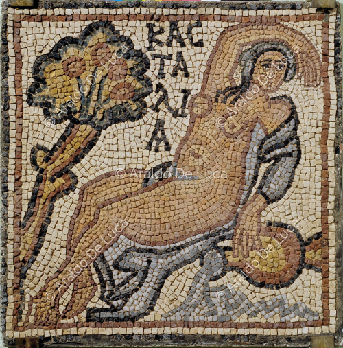 Mosaico con ninfa Castalia