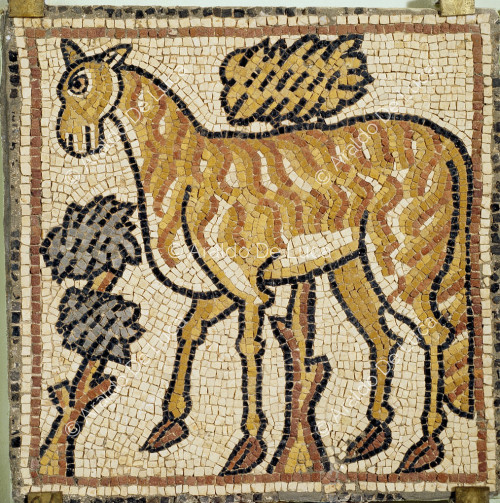 Polychrome mosaic with somatic animals