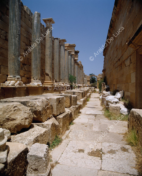 Monumentale Passage entlang der Basilika des Neuen Forums