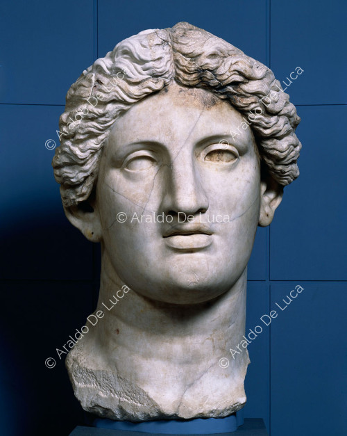 Kolossale Statue einer weiblichen Gottheit: Kopf